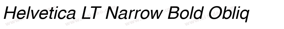 Helvetica LT Narrow Bold Oblique字体转换